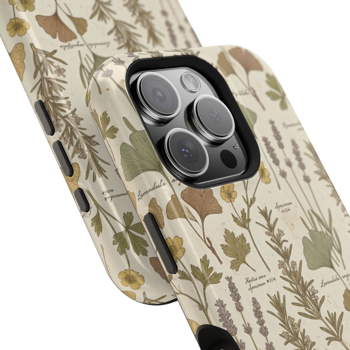 Vintage Herb Floral Pattern - Impact Resistant Phone Case