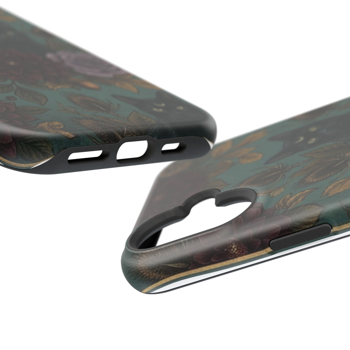 Botanical Black Cat - Impact Resistant Phone Case