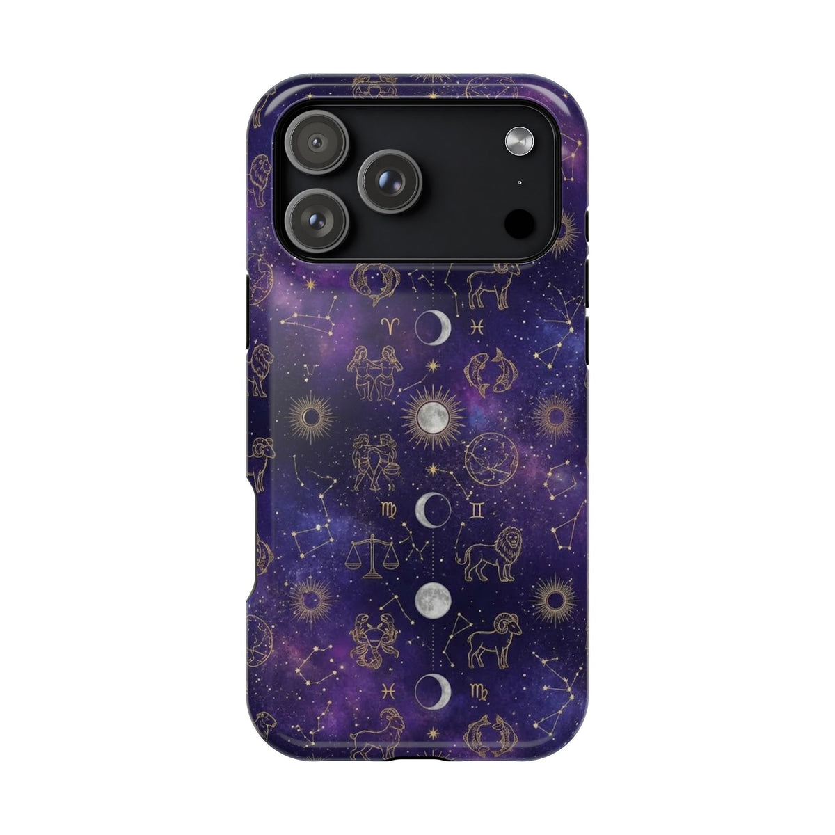 Zodiac Constellation & Moon Phases - Impact-Resistant Phone Case