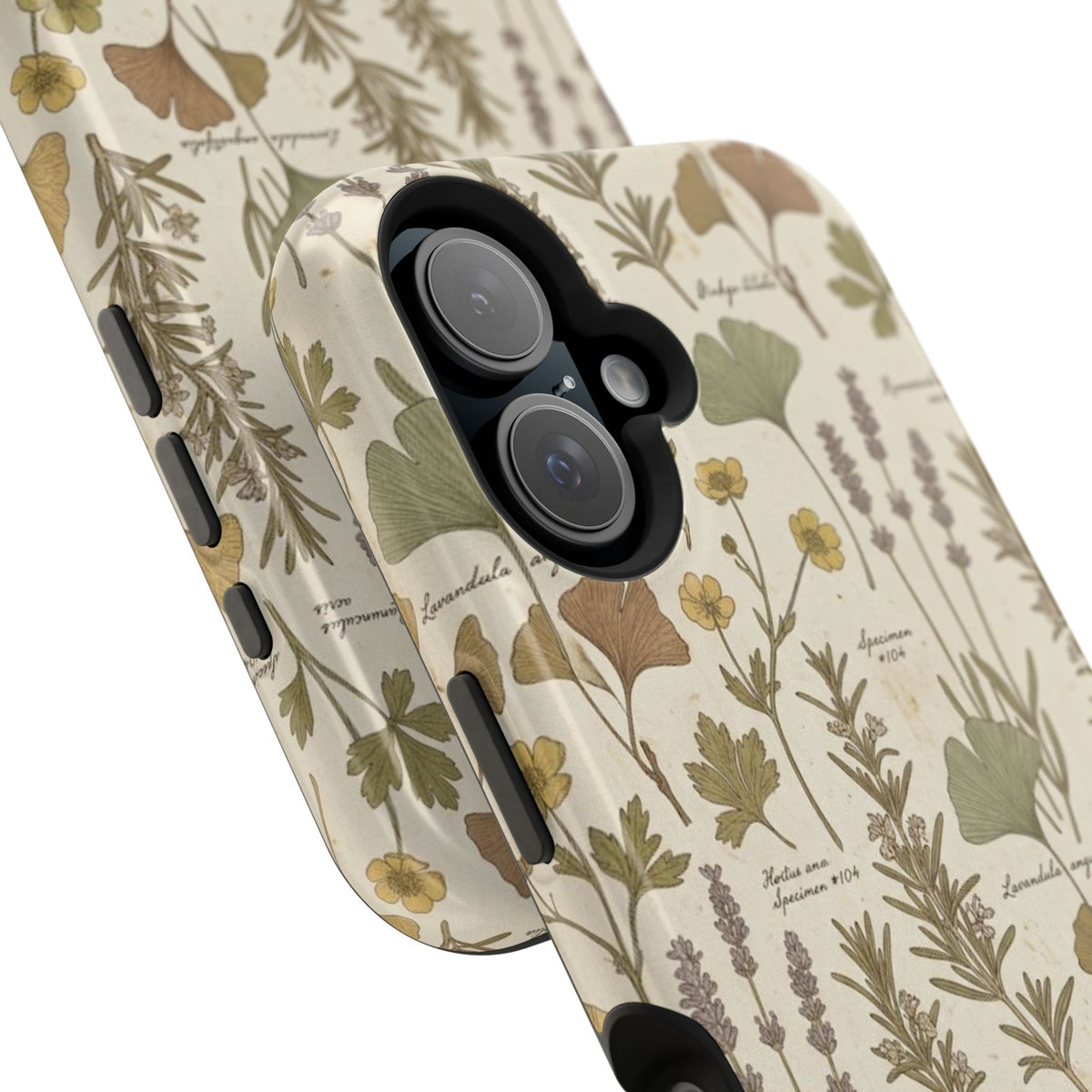 Vintage Herb Floral Pattern - Impact Resistant Phone Case