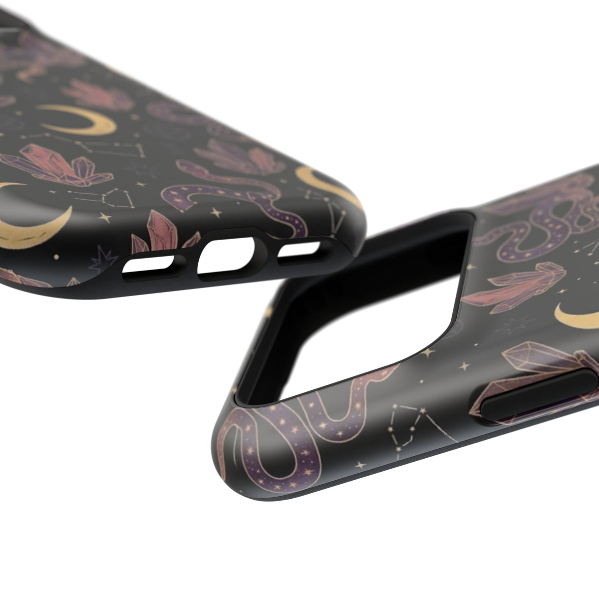 Mystic Moon & Crystal Phone Case — Impact-Resistant Protective Cover