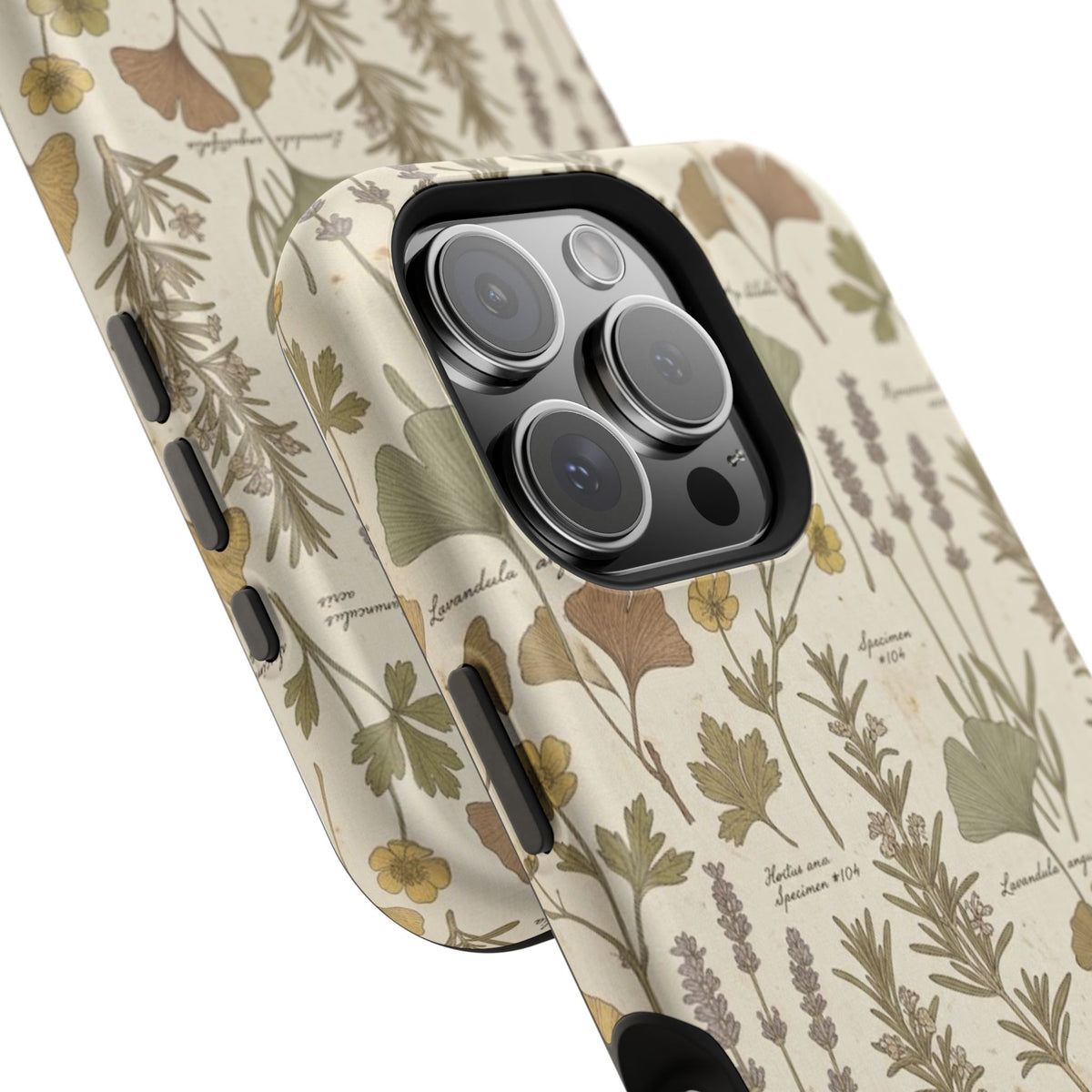 Vintage Herb Floral Pattern - Impact Resistant Phone Case